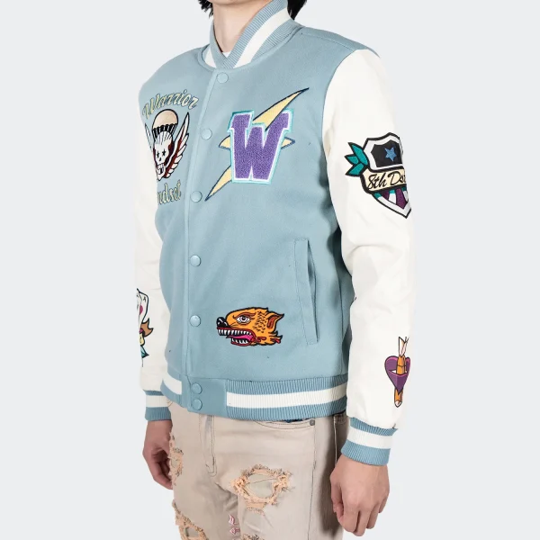 Mens-Dragon-Warrior-Skull-Varsity-Jacket