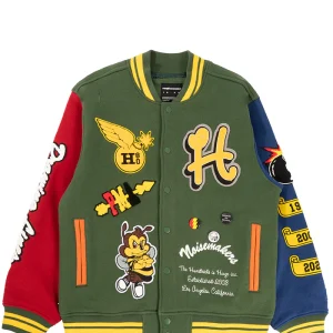 The-Hundreds-Bridge-Burners-Forest-Green-Letterman-Jacket