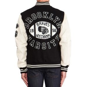 True-Religion-Black-Varsity-Letterman-Jacket-1