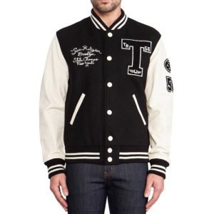 True-Religion-Black-Varsity-Letterman-Jacket