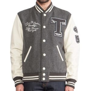 True-Religion-Grey-Varsity-Letterman-Jacket