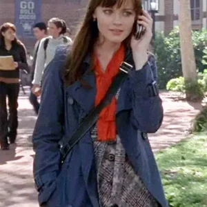 Tv-Series-Gilmore-Girls-S03-Alexis-Bledel-Blue-Cotton-Trench-Coat