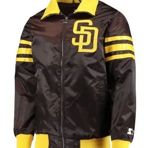 Varsity-San-Diego-Padres-Full-Zip-The-Captain-II-Brown-Jacket