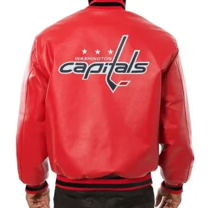 Washington-Capitals-Red-Leather-Bomber-Jacket