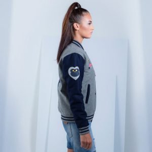 Womens-Grey-And-Blue-Jacket