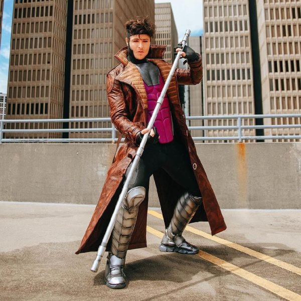 Gambit-Brown-Leather-Trench-Coat