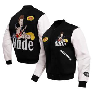 Mens-Beavis-And-Butt-head-Rude-Black-And-White-Varsity-Jacket-1