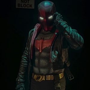 Red-Hood-Black-Leather-Jacket