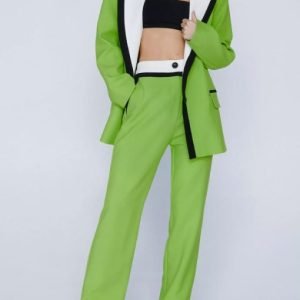 WWE-Smackdown-2023-Megan-Morant-Green-Color-Block-Suit