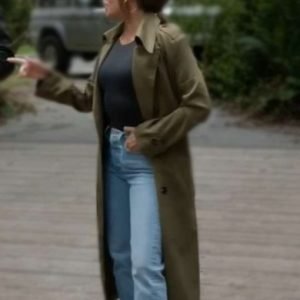 Max-Mitchell-Wild-Cards-2024-Vanessa-Morgan-Green-Trench-Coat-1