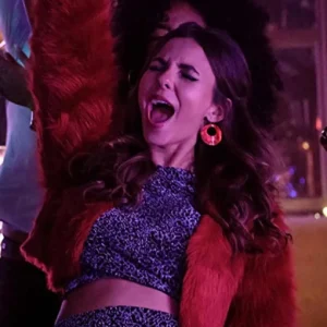 Shop-Victoria-Justice-Afterlife-Of-The-Party-Cassie-Red-Cropped-Fur-Jacket