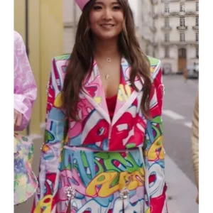 Emily-In-Paris-S04-Ashley-Park-Graffiti-Print-Spencer-Jacket-1