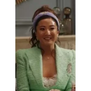 Emily-In-Paris-S04-Ashley-Park-Mint-Green-Tweed-Blazer