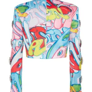 Mindy-Chen-TV-Series-Emily-In-Paris-Ashley-Park-Graffiti-Print-Spencer-Jacket