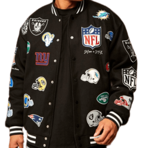 Nfl-Oversized-Melton-Multi-Badge-Bomber-Jacket