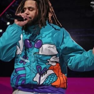 j-cole-90s-charlotte-hornets-blue-hooded-jacket